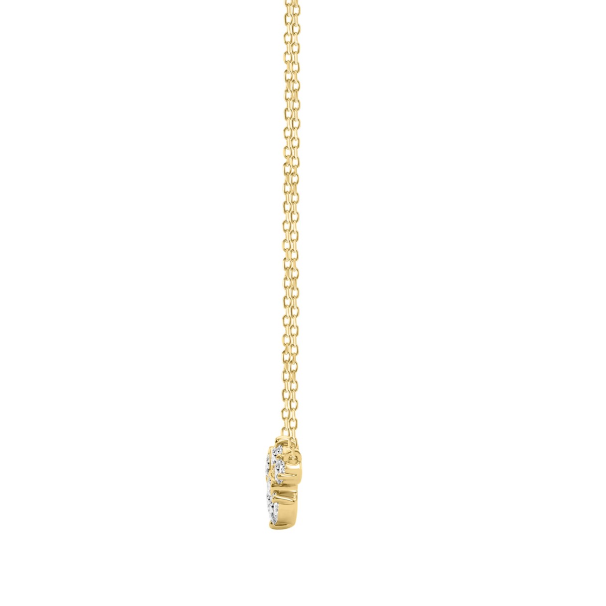 Elegant 3/4CT Round Diamond for Women Yellow Gold 10K Necklace (Color F-G Clarity VS1/VS2)