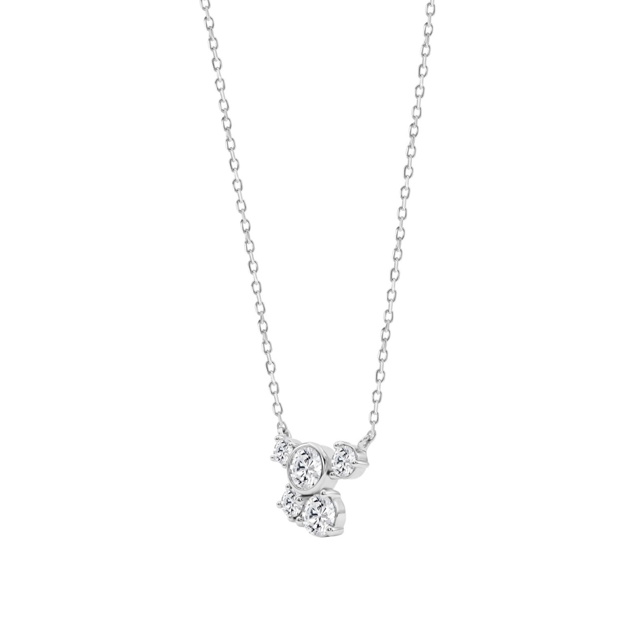 Elegant 3/4CT Round Diamond for Women White Gold 10K Necklace (Color F-G -Clarity VS1/VS2)