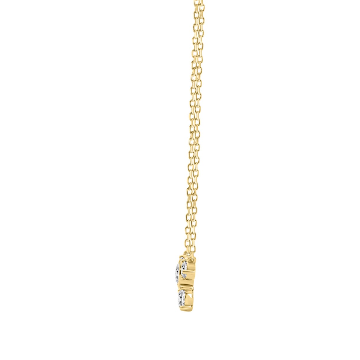 Elegant 3/4CT Round Diamond for Women Yellow Gold 10K Necklace (Color F-G Clarity VS1/VS2)