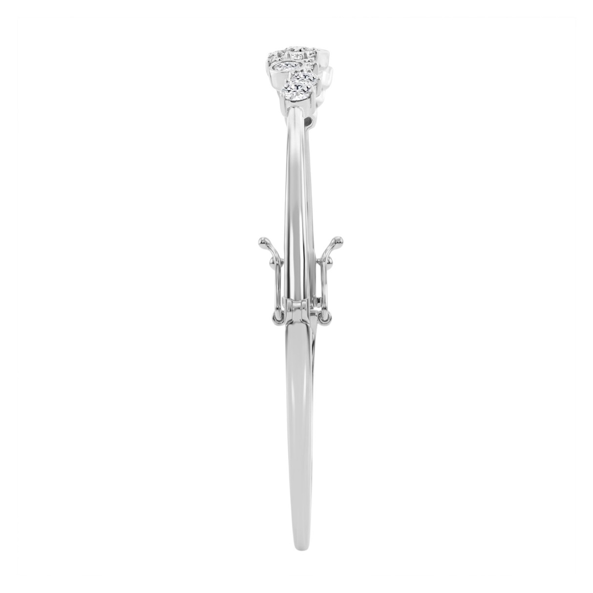 Ladies Fashion Bangle 2.00CT Round Lab Grown Diamond 14K White Gold (Color F-G -Clarity VS1/VS2)