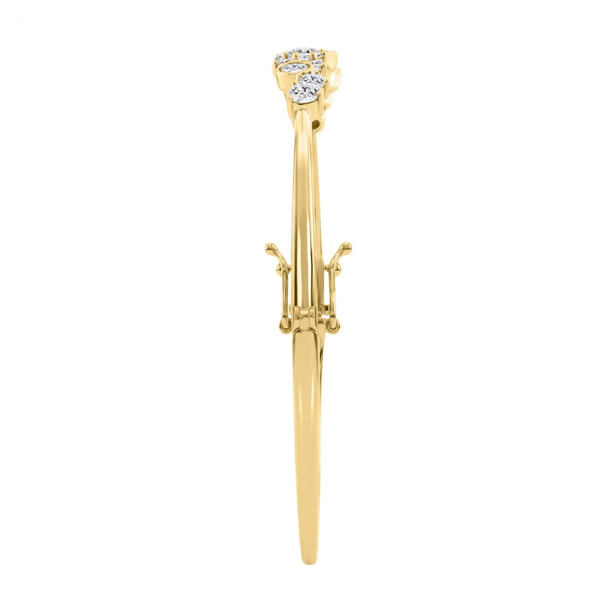 Ladies Fashion Bangle 2.00CT Round Lab Grown Diamond 14K Yellow Gold (Color F-G Clarity VS1/VS2)