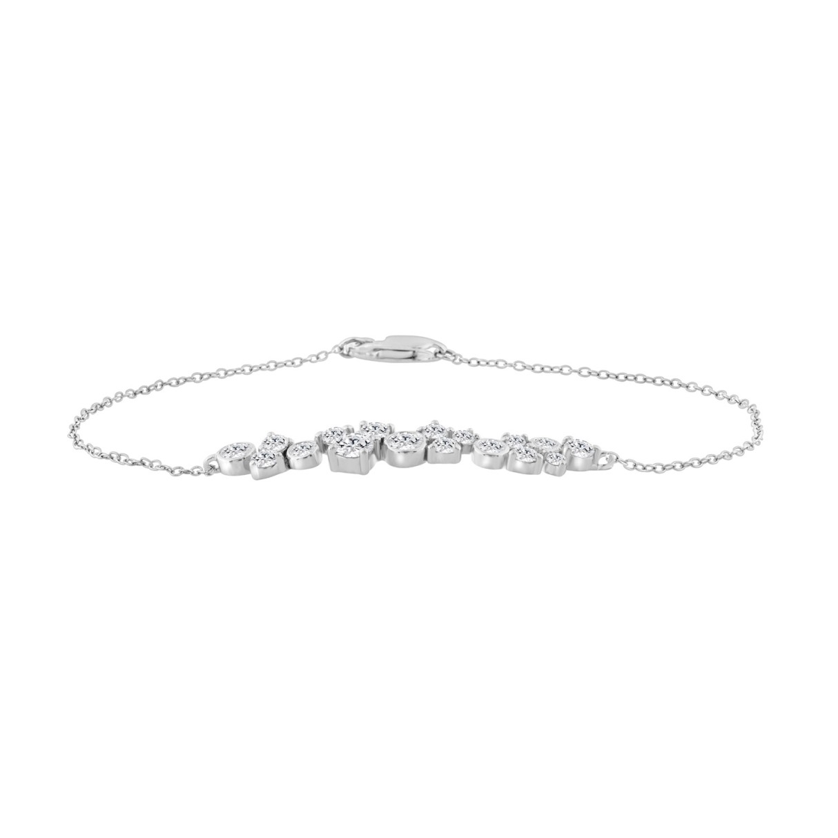 Elegance 1.00Ct White Gold 14K Round Diamond Fashion Bracelet For Women (Color F-G Clarity Vs1/Vs2)