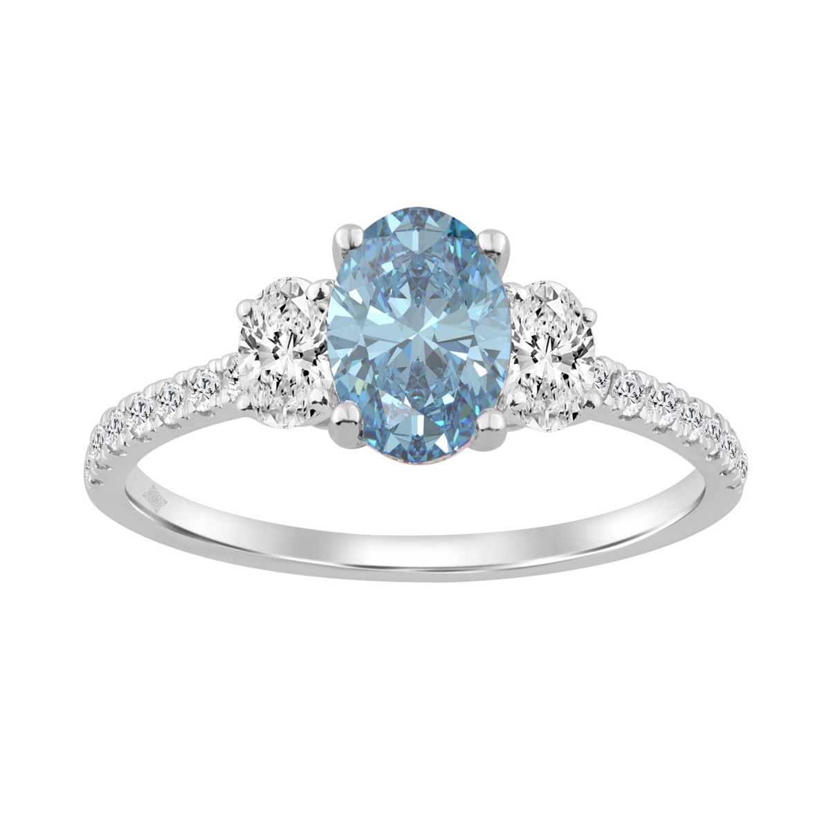 1 1/2CT Elegance Halo Ring 14k Round/Oval Diamond ...
