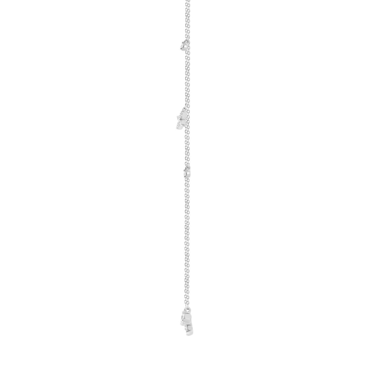 10K White Gold 1/3Ct Round Diamond Butterfly Fashion Necklace For Women Elegant Necklace