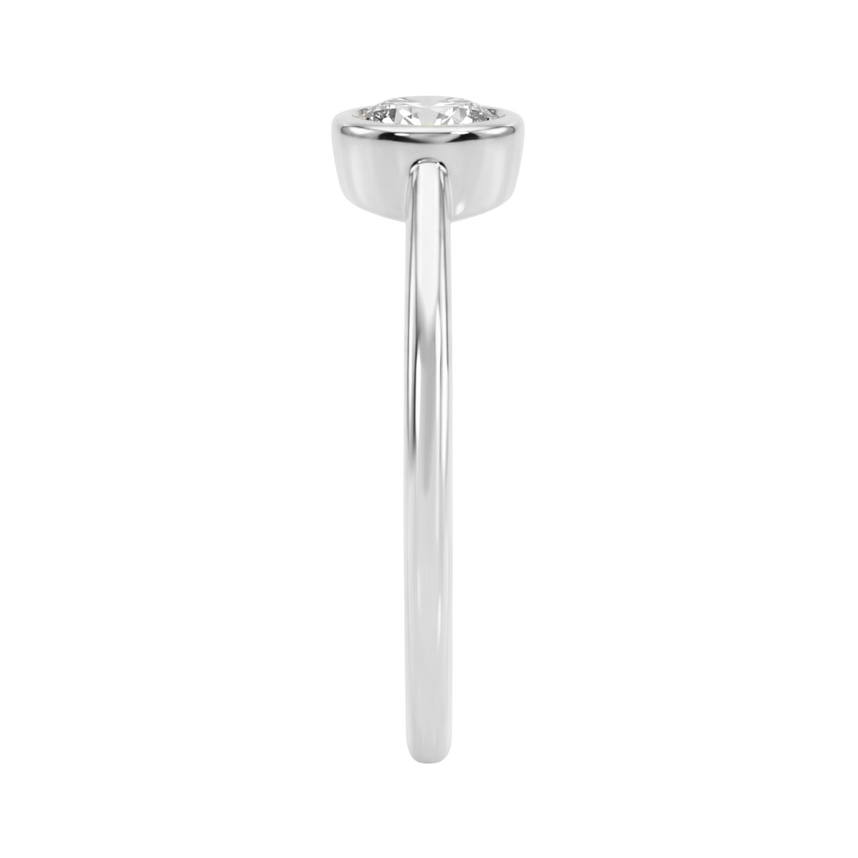 3/4CT White Gold 10K Collection Linked Hearts & Two-Stone Round Diamond Ring for Women (Color F-G -Clarity VS1/VS2)