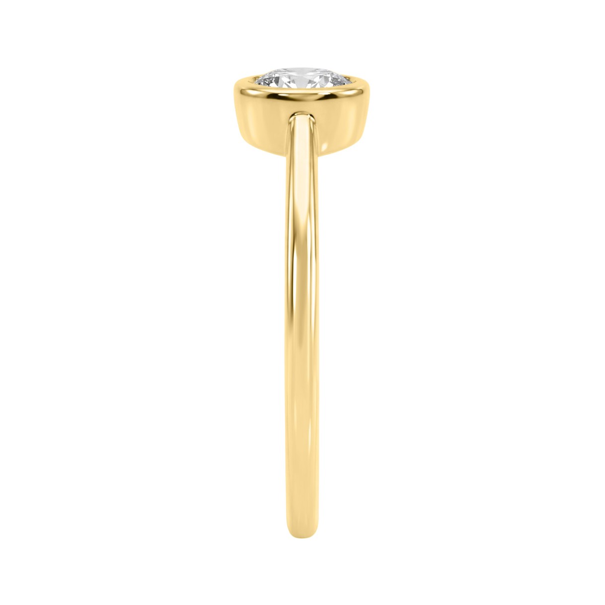 3/4CT Yellow Gold 10K Collection Linked Hearts & Two-Stone Round Diamond Ring for Women (Color F-G -Clarity VS1/VS2)