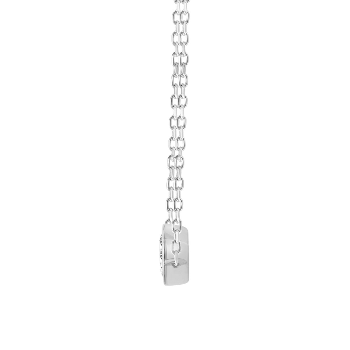 Ladies 3/4CT Round Lab Grown Diamond Ladies Necklace 10K Collection Linked Hearts White Gold (Color F-G -Clarity VS1/VS2)