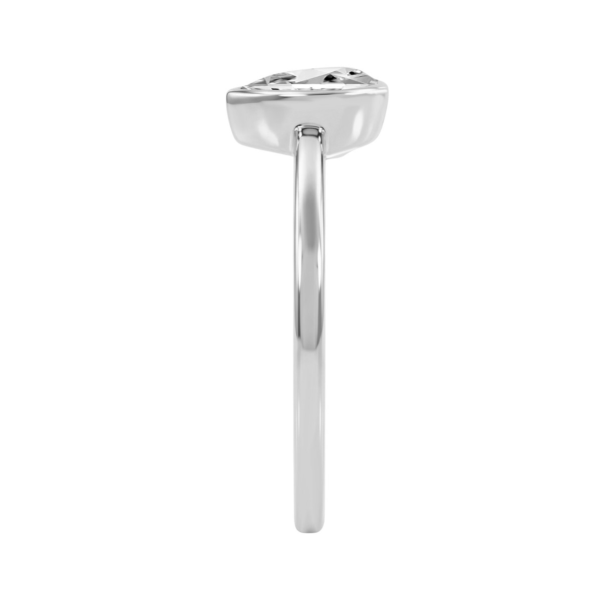 3/4CT White Gold 10K Collection Linked Hearts & Two-Stone Pear Diamond Ring for Women (Color F-G -Clarity VS1/VS2)