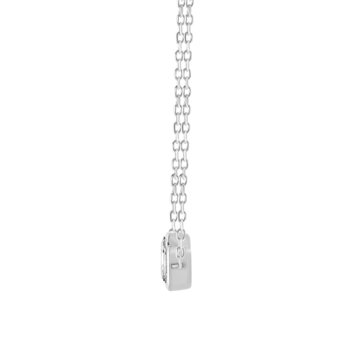 Elegance 3/4CT White Gold 10K Collection Linked Hearts Emerald Diamond Ladies Necklace for Women (Color F-G -Clarity VS1/VS2)