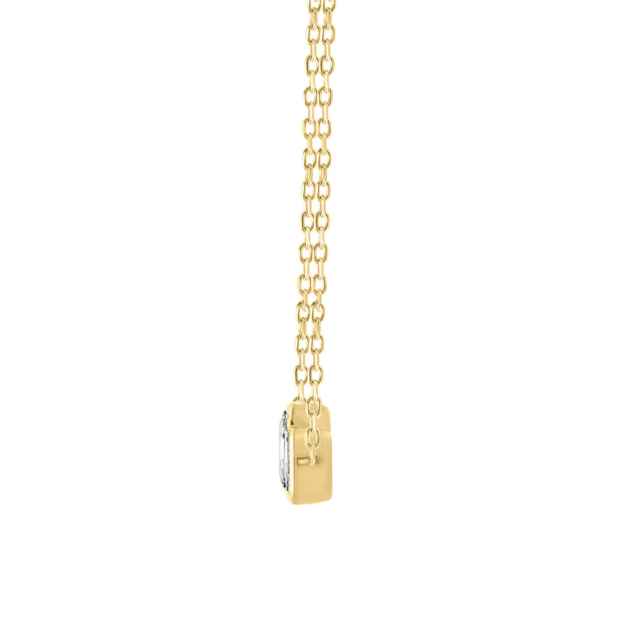 Elegance 3/4CT Yellow Gold 10K Collection Linked Hearts Round Diamond Ladies Necklace for Women (Color F-G -Clarity VS1/VS2)