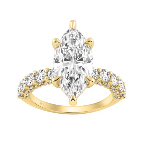 14K Yellow Gold 5 1/2Ct Marquise Cut & Round Diamond Engagement Ring Women Bridal Wedding Ring 4Ct Marquise Center Stone (Color F-G -Clarity Vs1/Vs2) 14K Yellow Gold 5 1/2Ct Marquise Cut & Round Diamond Engagement Ring Women Bridal Wedding Ring 4Ct Marquise Center Stone (Color F-G -Clarity Vs1/Vs2)