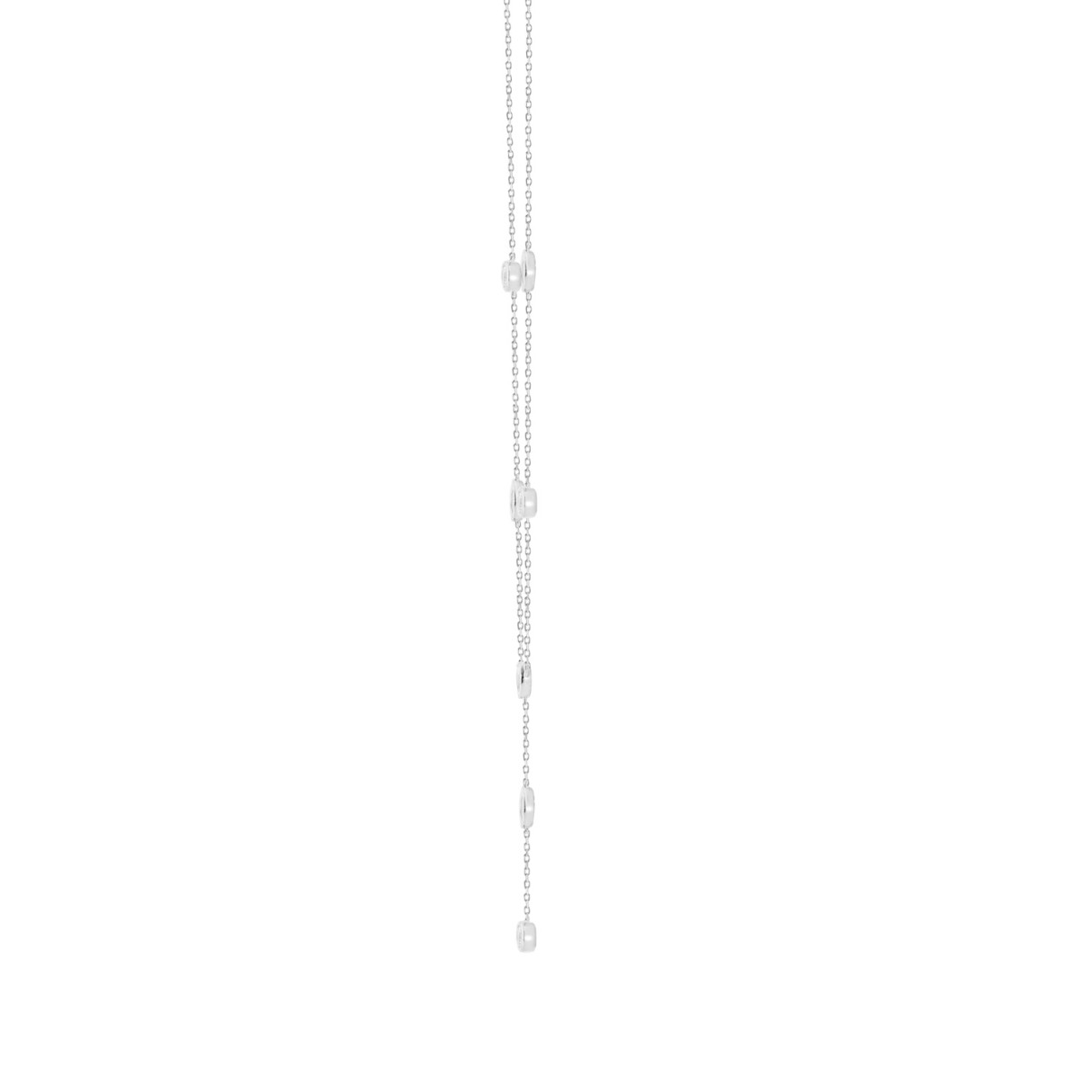 14K White Gold Lab Brown Diamond Necklace 1 1/2Ct Round Pear Marquise Cut Drop Necklace For Ladies, Elegant Modern Jewelry (Color F-G -Clarity Vs1/Vs2)