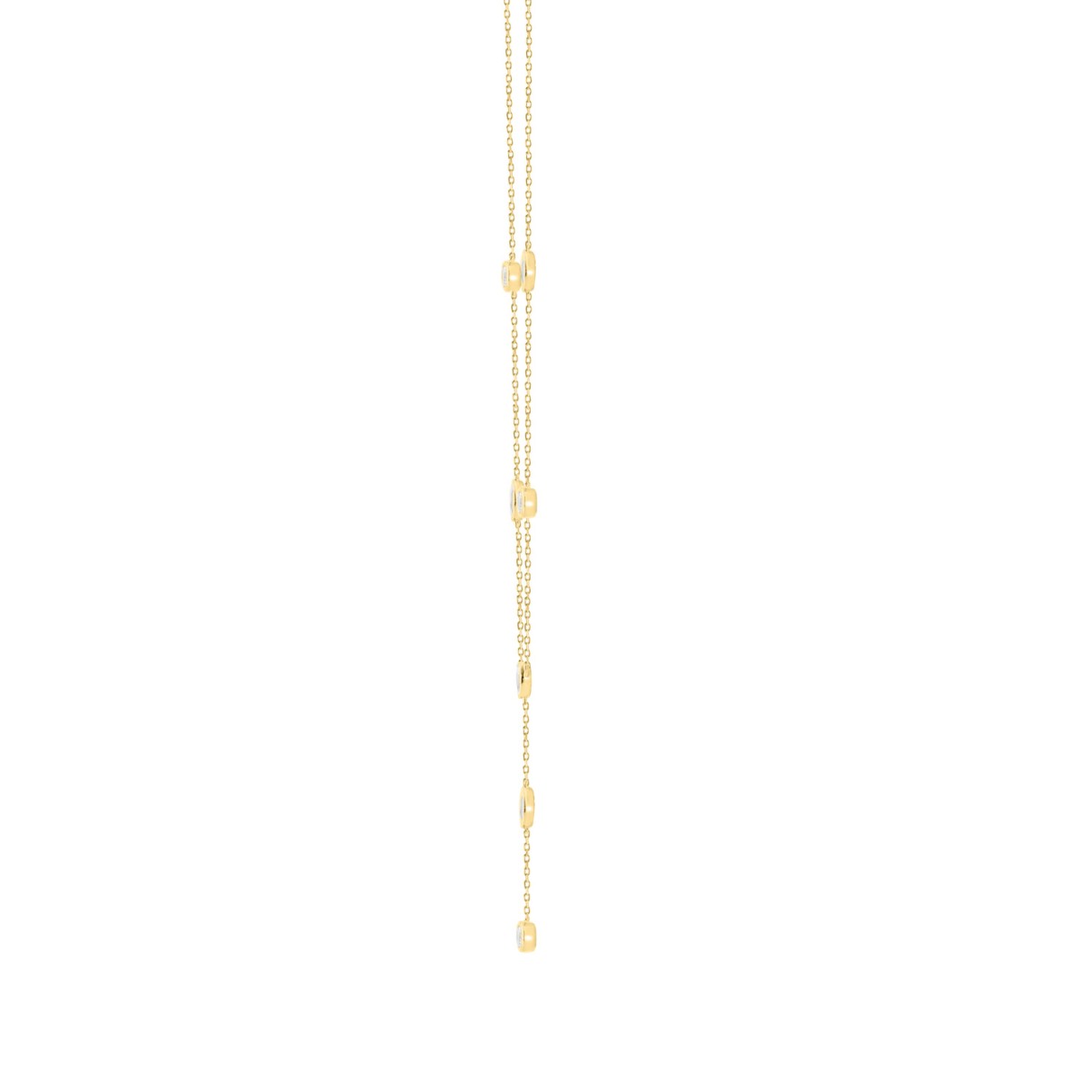 14K Yellow Gold Lab Brown Diamond Necklace 1 1/2Ct Round Pear Marquise Cut Drop Necklace For Ladies, Elegant Modern Jewelry (Color F-G -Clarity Vs1/Vs2)