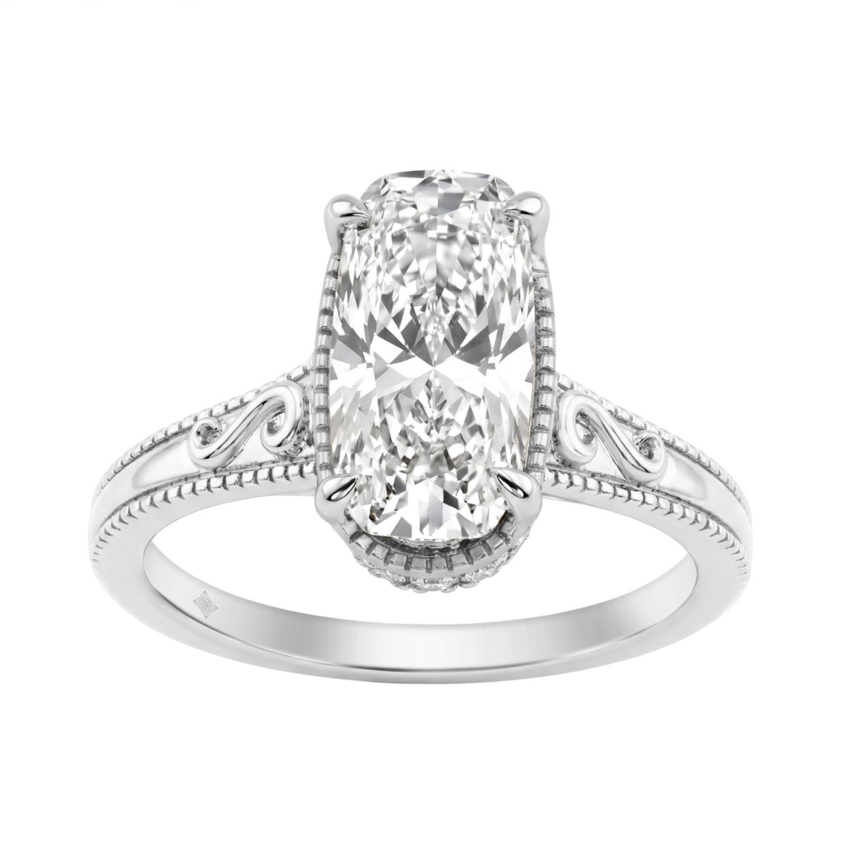 LADIES 14K White Gold 2 1/6Ct Diamond Engagement R...