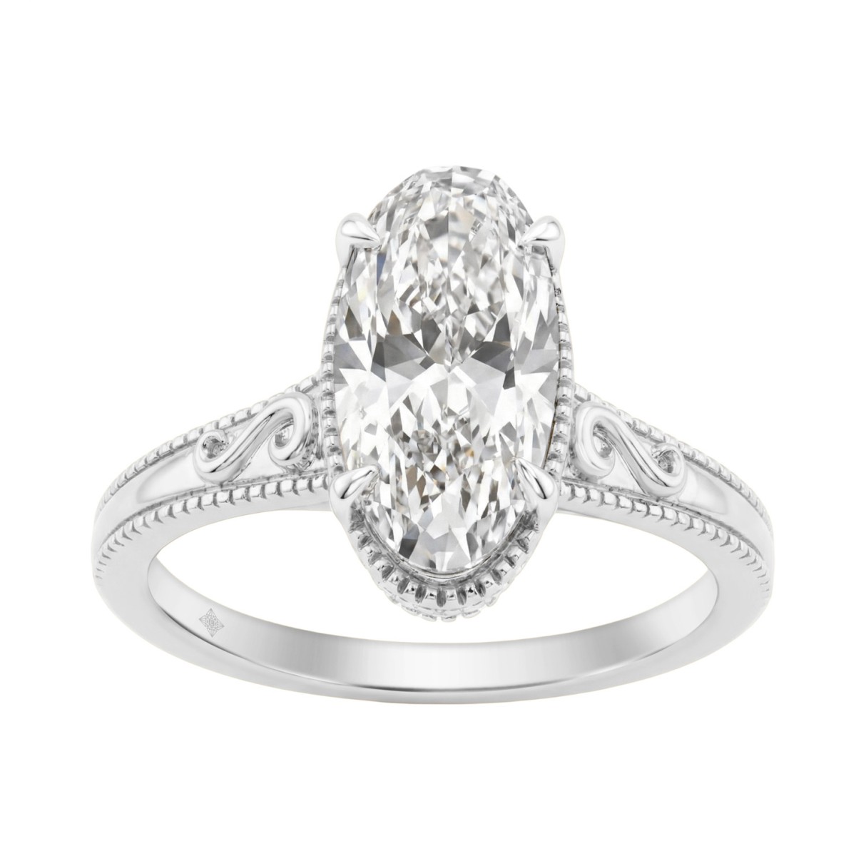 LADIES 14K White Gold 2 1/6Ct Diamond Engagement R...
