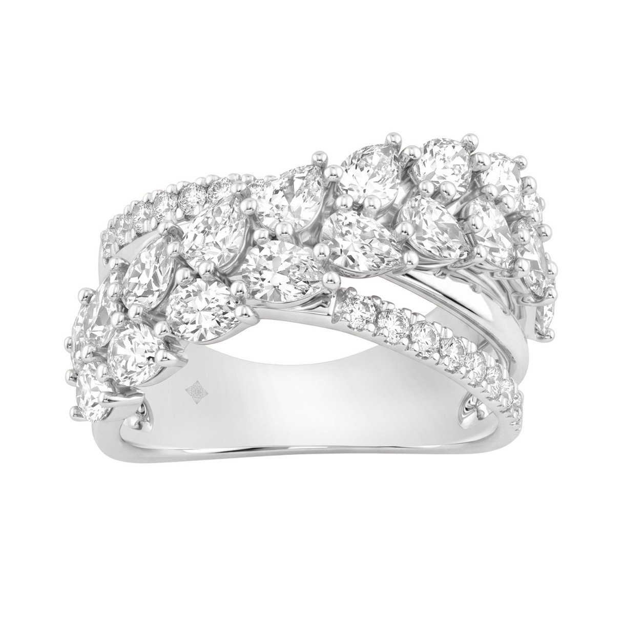 Luxury 14K White Gold 3Ct Lab Grown Diamond Pear S...