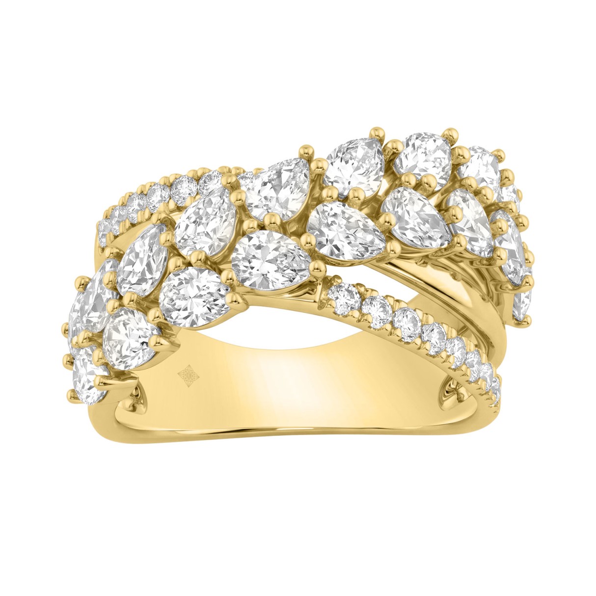 Luxury 14K Yellow Gold 3Ct Lab Grown Diamond Pear ...
