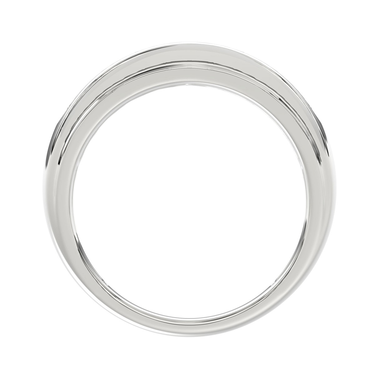 Luxury 14K White Gold 1.00Ct Men's Round Cut Lab Grown Diamond Band