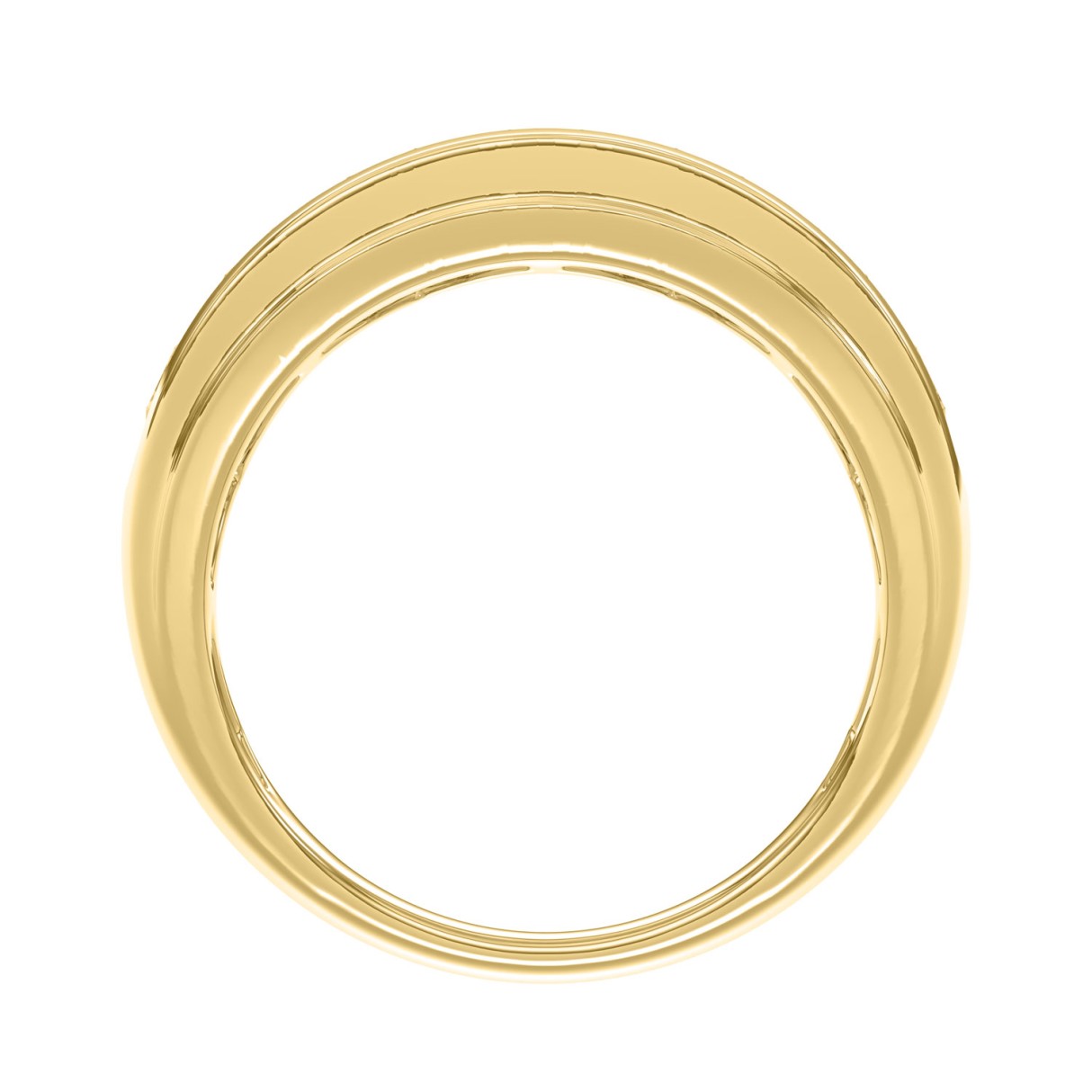 Elegant 14K Yellow Gold 2.00Ct Men's Round Cut Lab Grown Diamond Band