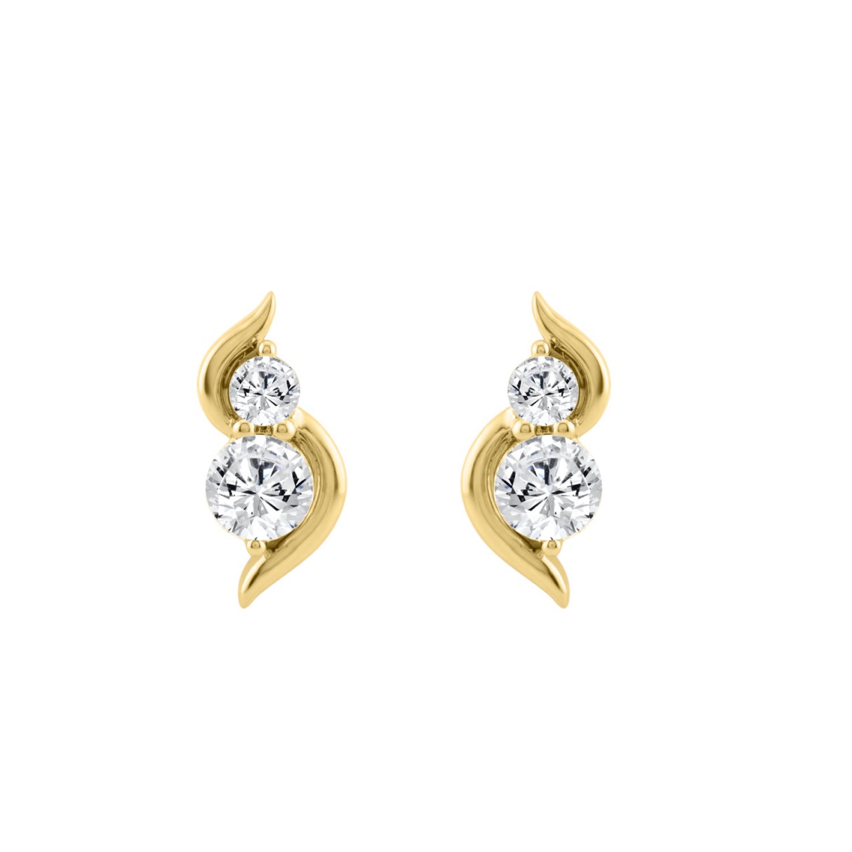 Luxury 14K Yellow Gold Lab Grown 1.00Ct Round Diam...