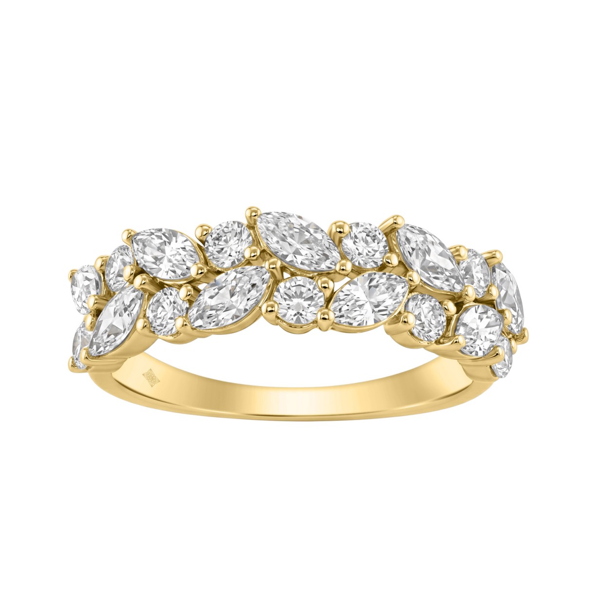 Elegant 14K Yellow Gold 1 1/3Ct Lab Grown Diamond ...