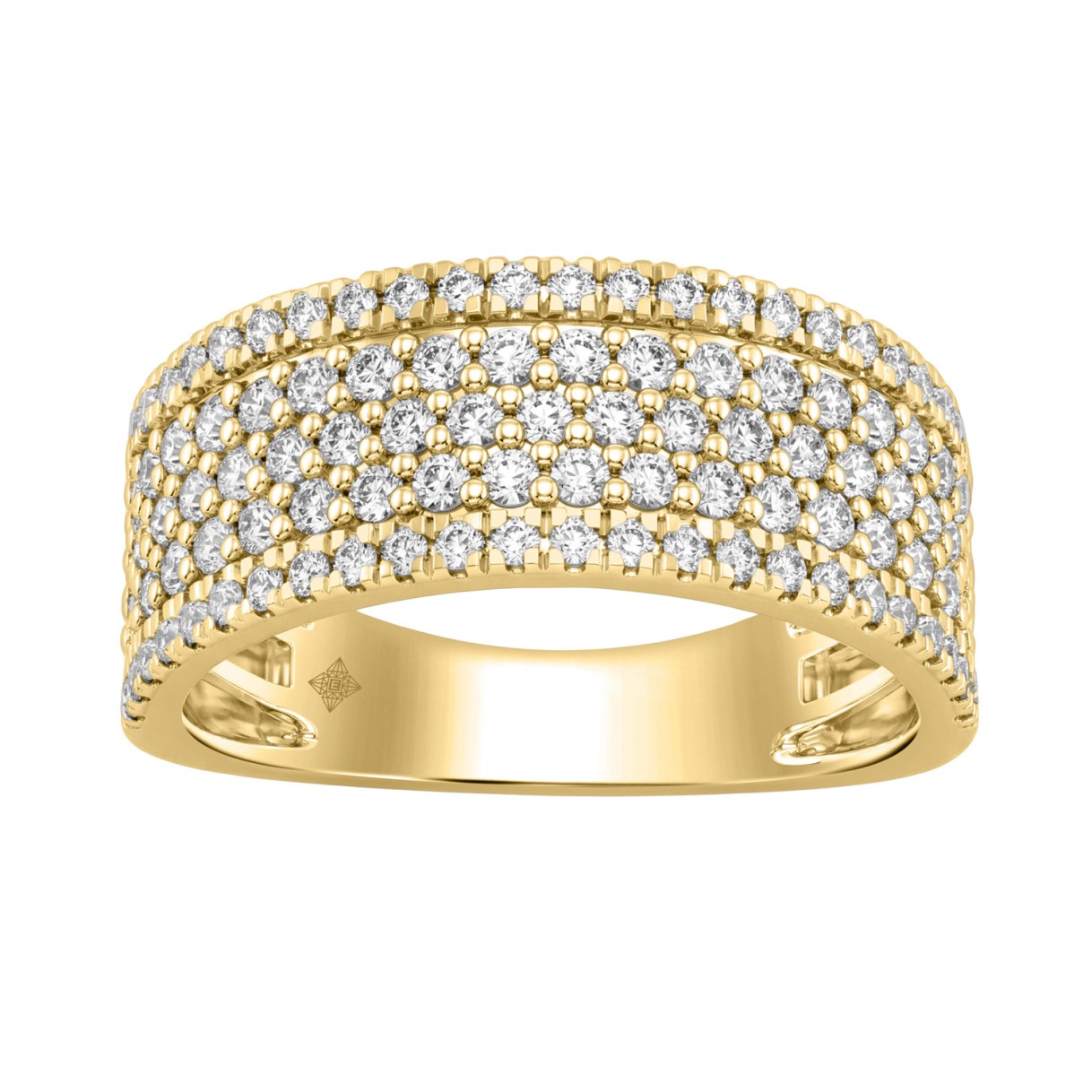 Elegant 14K Yellow Gold 1.00Ct Round Diamond Band Women Classic Band Jewelry (Color F-G -Clarity Vs1/Vs2)
