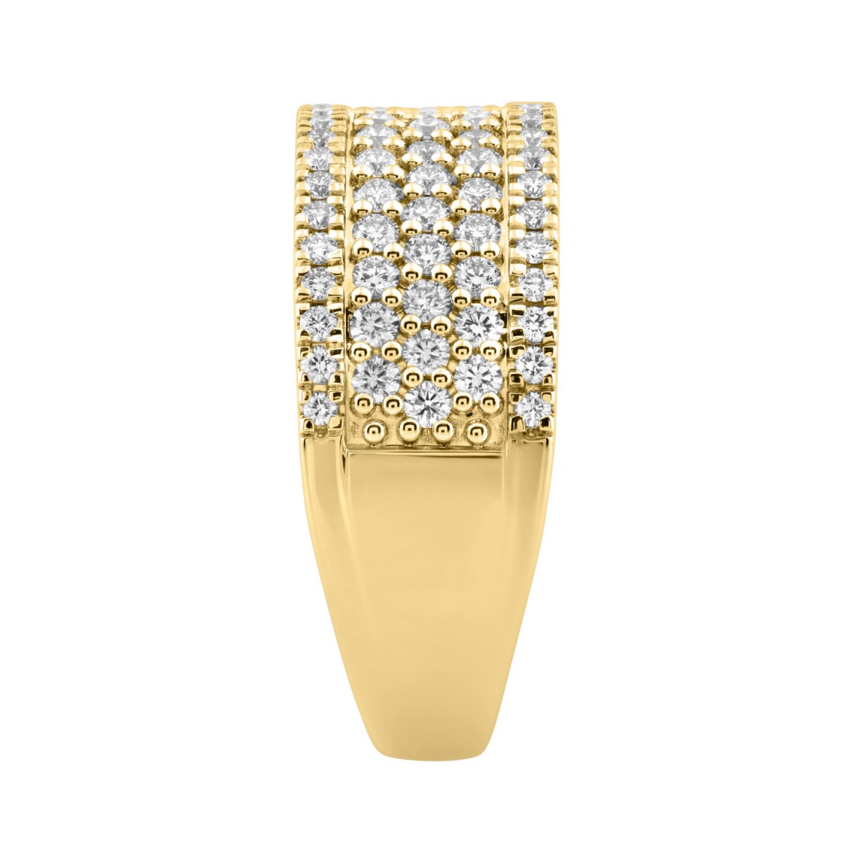 Elegant 14K Yellow Gold 1.00Ct Round Diamond Band Women Classic Band Jewelry (Color F-G -Clarity Vs1/Vs2)