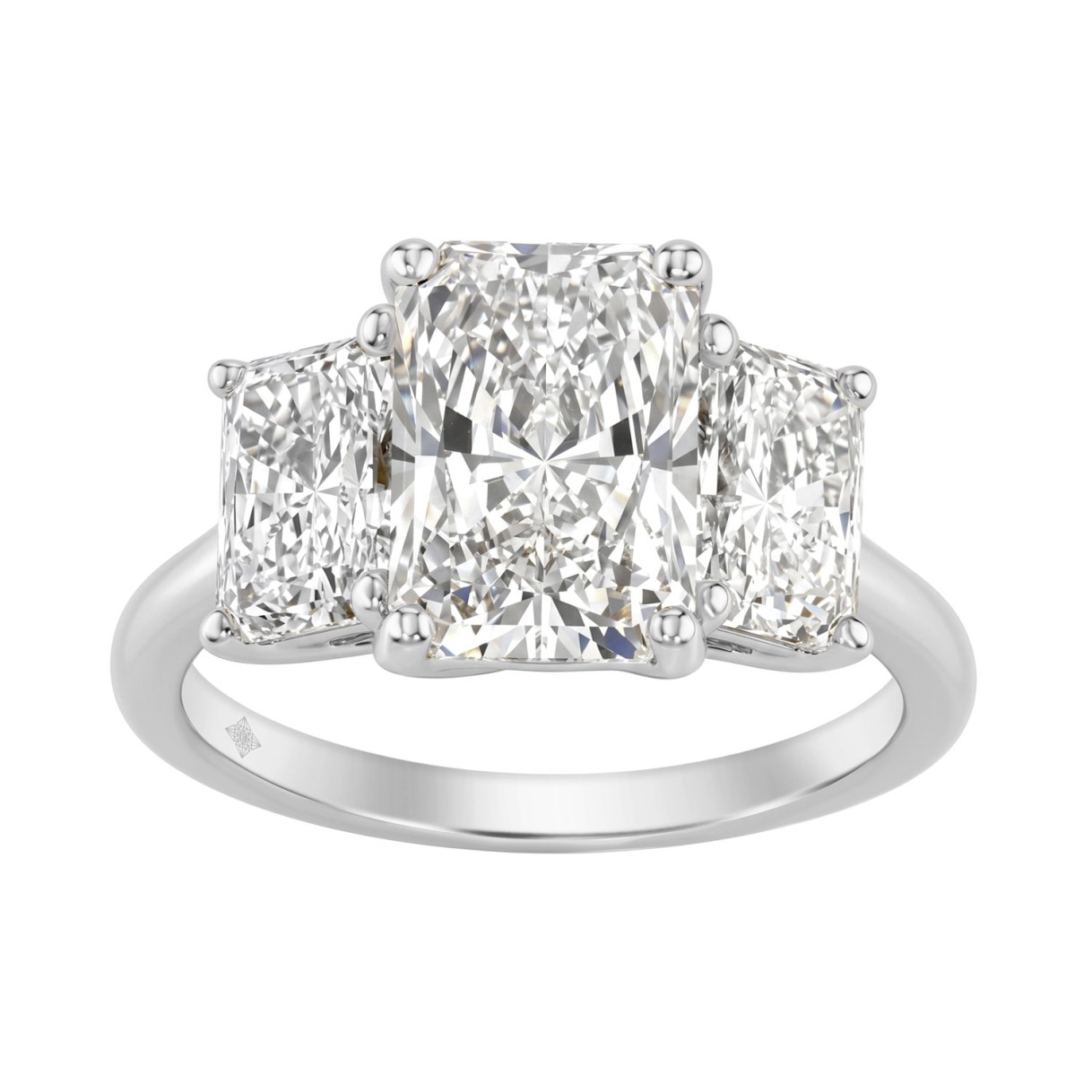 14K White Gold 5.00Ct Radiant  Lab Grown Diamond R...