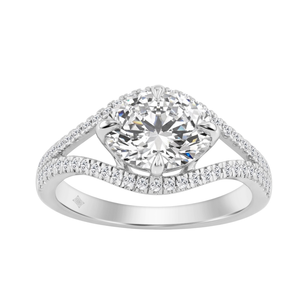 Luxury 14K White Gold 1 3/4Ct Lab Grown Diamond Ri...