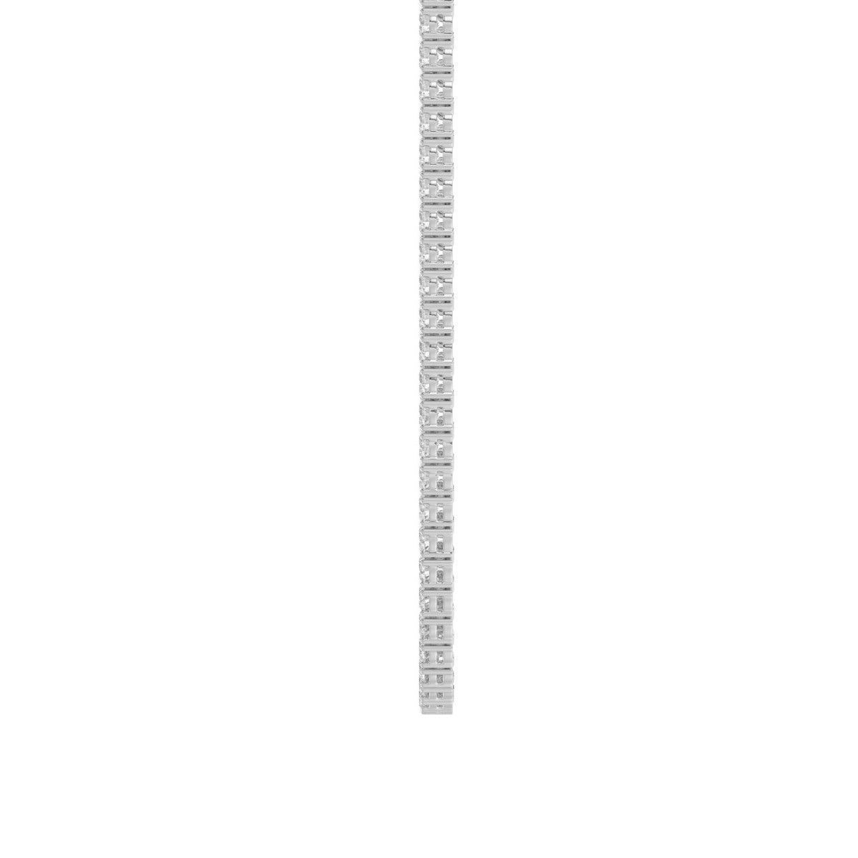 14K White Gold Ladies (18 Inch) Tennis Necklace With 13 1/10Ct Round Cut Lab Grown Diamonds