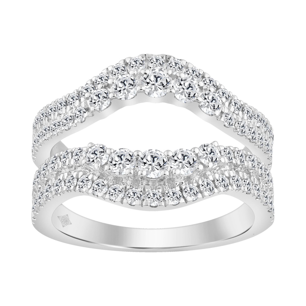 1 1/4Ct Lab-Grown Diamond Wrap Ring In 14K White G...