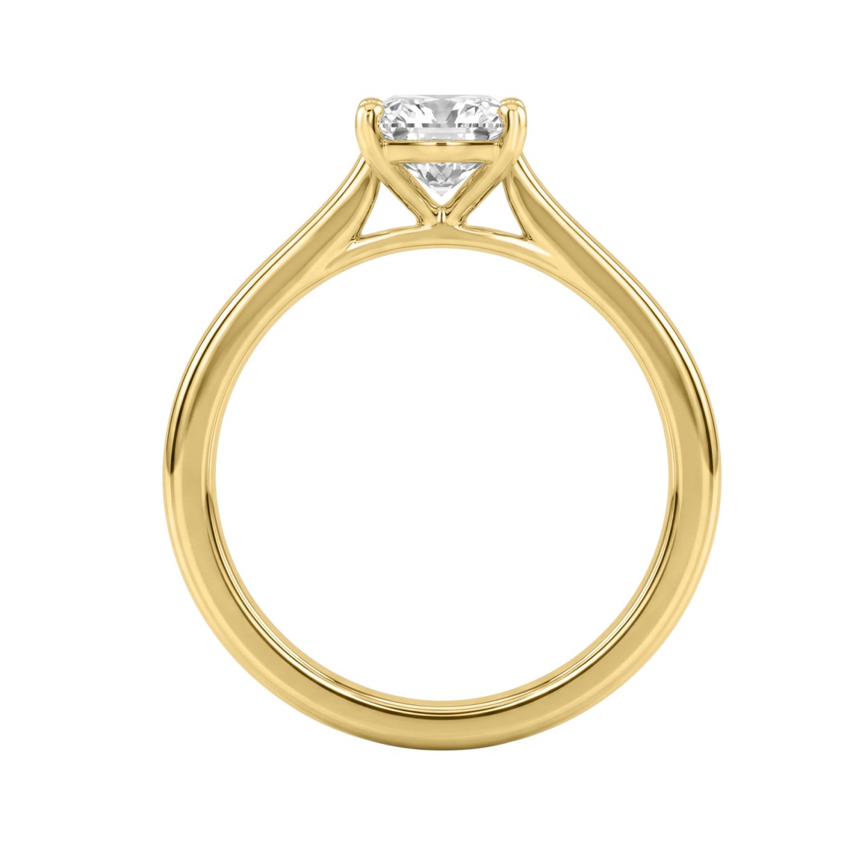 14K Yellow Gold 2.00 Ct Elongated Oval Diamond Solitaire Engagement Ring For Women