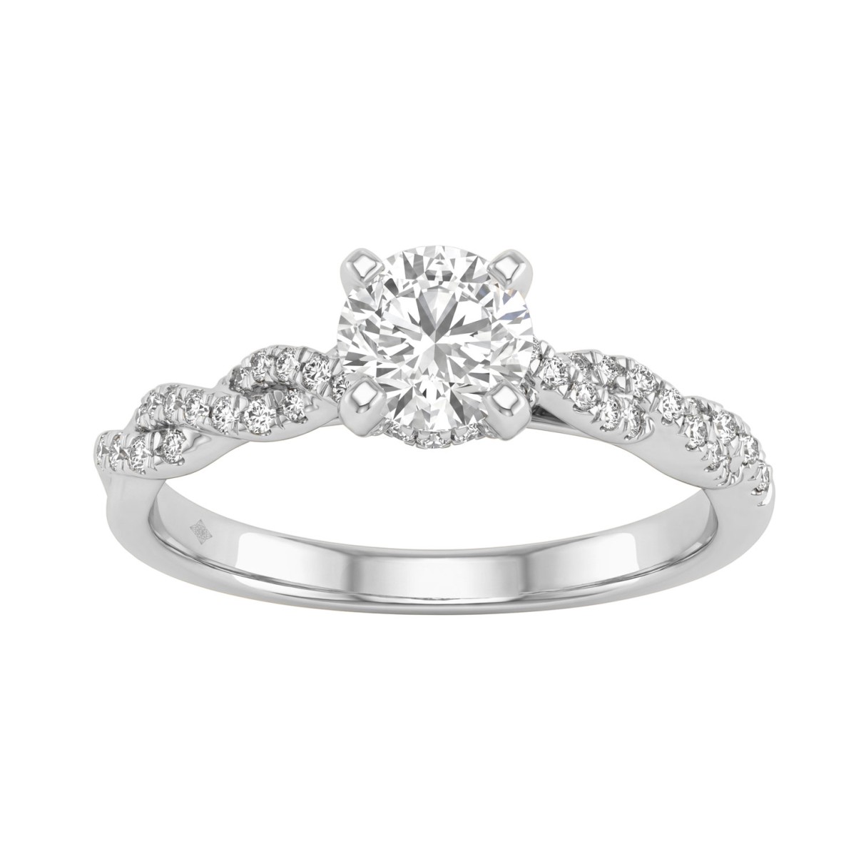 1 1/2Ct Round Lab-Grown Diamond Engagement Ring In...