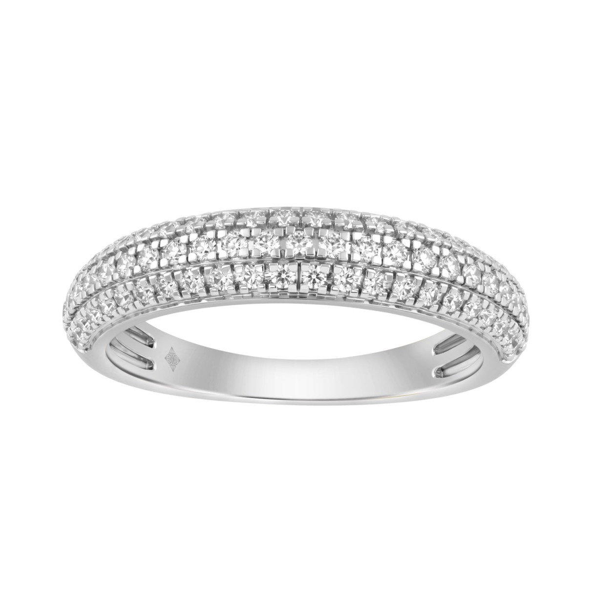 Luxury 14K White Gold 1/2Ct Round Diamond Band For...