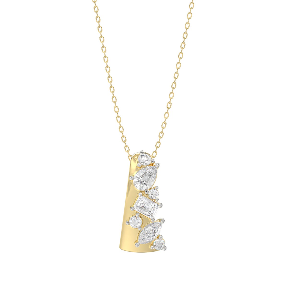10K Yellow Gold 1/2CT Round, Marquise, Pear & Emer...