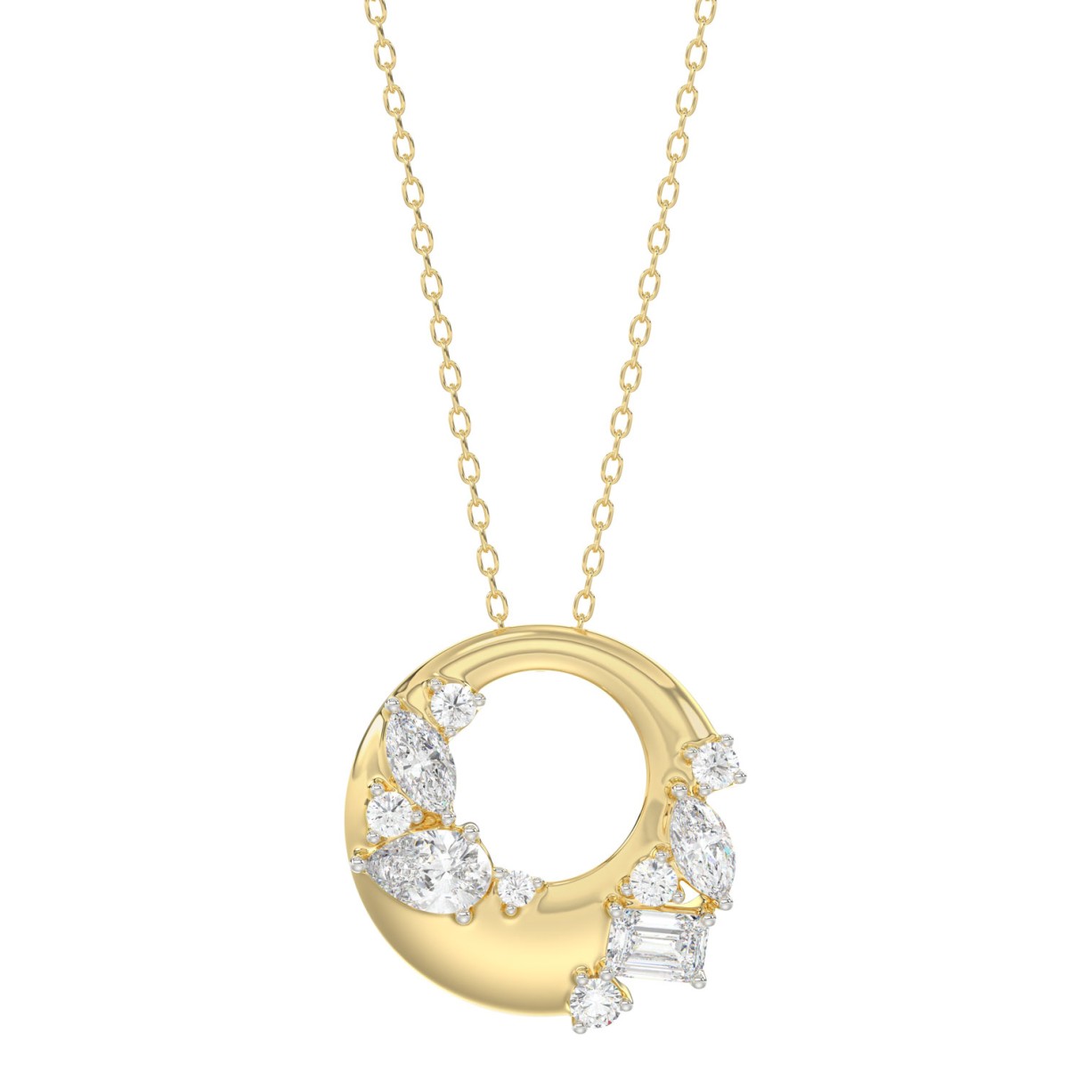 10K Yellow Gold 3/4CT Round/Marquise/Pear/Emerald ...
