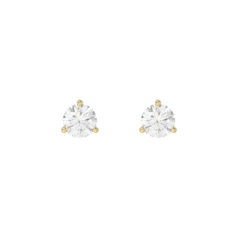 14K Yellow Gold 1.00CT Round Diamond Solitaire Earrings For Women Classic Diamond Stud Earrings