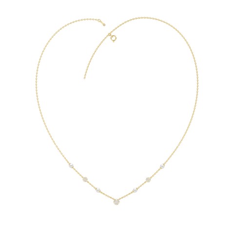 Luxury Round/Pearl Diamond Necklace 10K Yellow Gold 1/4CT Elegant Ladies Jewelry (Color F-G -Clarity VS1/VS2) Luxury Round/Pearl Diamond Necklace 10K Yellow Gold 1/4CT Elegant Ladies Jewelry (Color F-G -Clarity VS1/VS2)