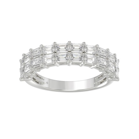 Real 14K White Gold 2.00CT Emerald Lab-Grown Diamond Ladies Band (Color F-G -Clarity VS1/VS2) Real 14K White Gold 2.00CT Emerald Lab-Grown Diamond Ladies Band (Color F-G -Clarity VS1/VS2)