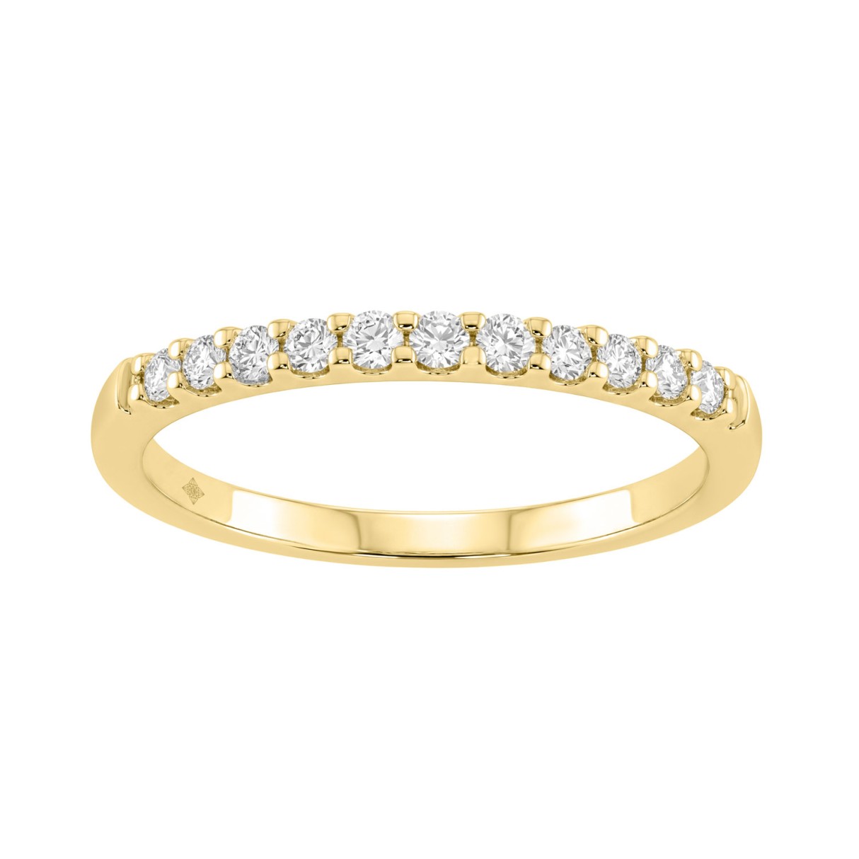 Elegant 14K Yellow Gold Ladies Diamond Wedding Ban...