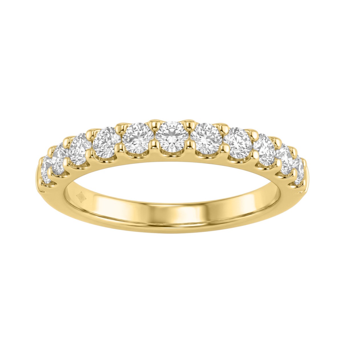 Elegant 14K Yellow Gold Ladies Diamond Wedding Ban...