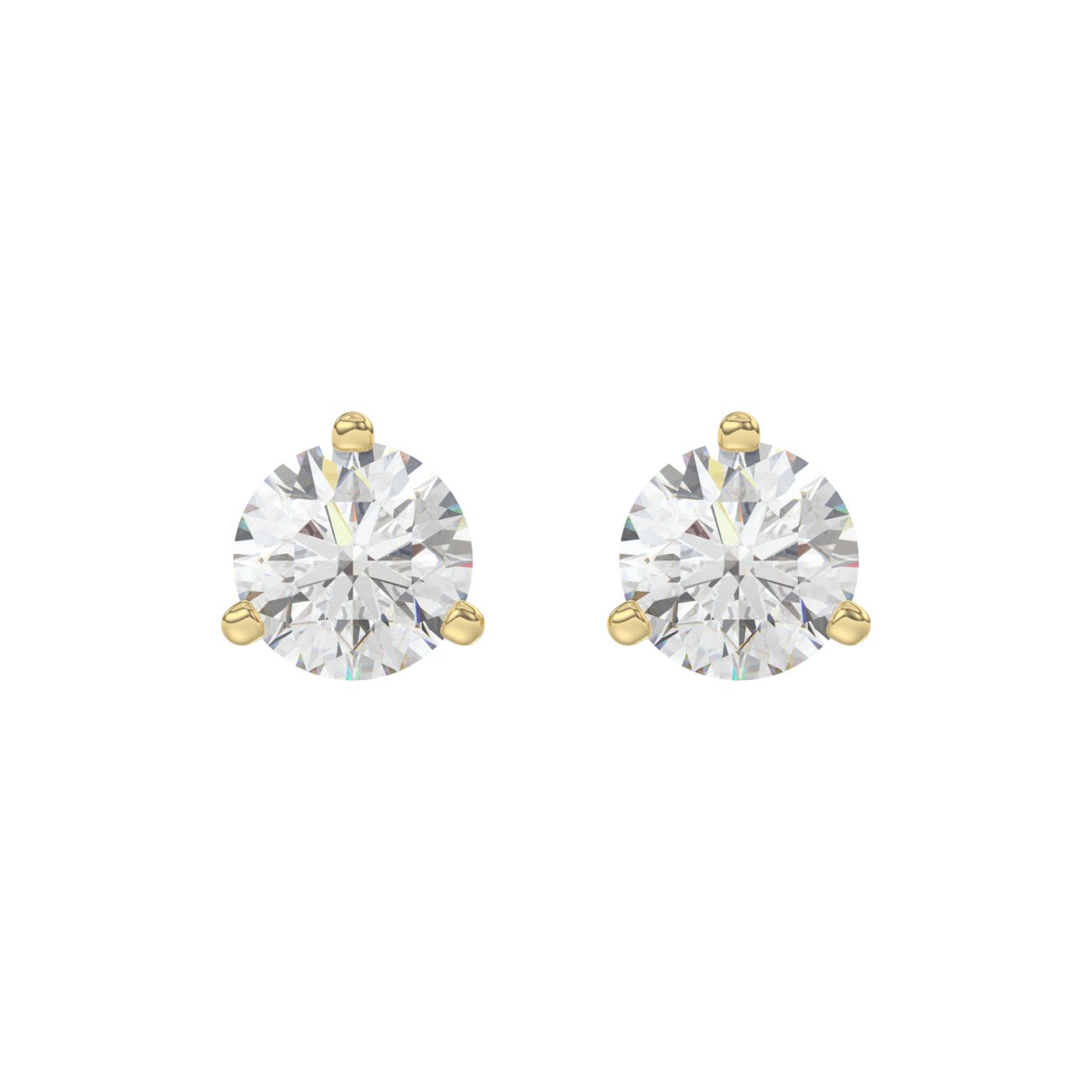 Luxury 14K Yellow Gold 4.00ct Lab Grown Round Diam...