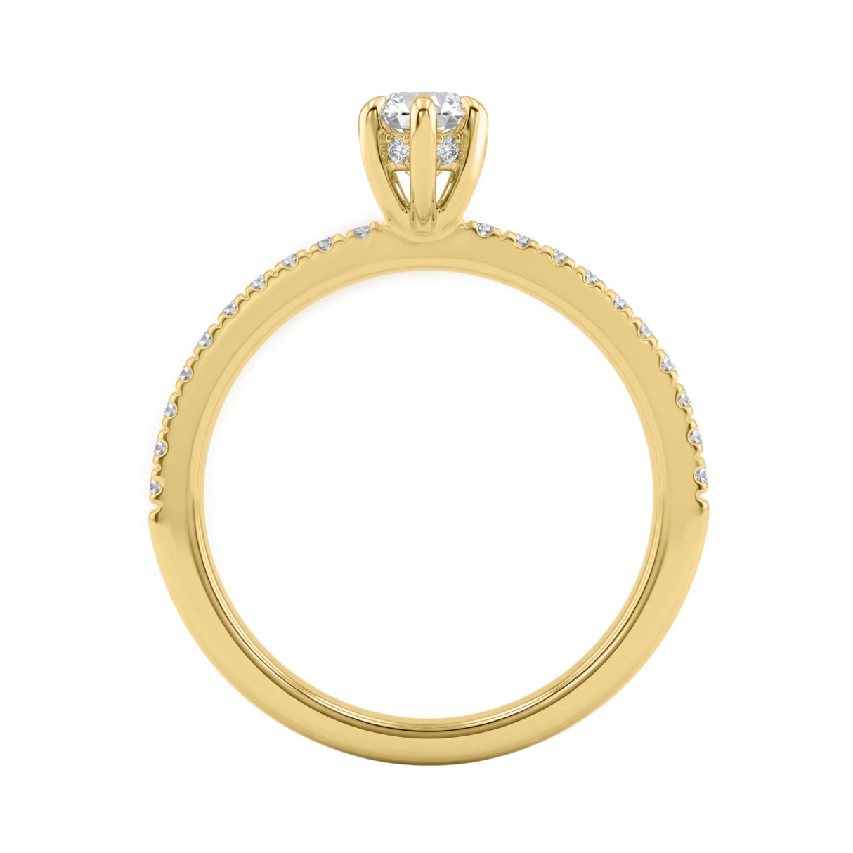Elegant 14K Yellow Gold 1.00Ct Marquise Cut Diamond Ladies Hidden Halo Ring With Round Diamonds 3/4Ct Marquise Center Stone (Color F-G -Clarity Vs1/Vs2)