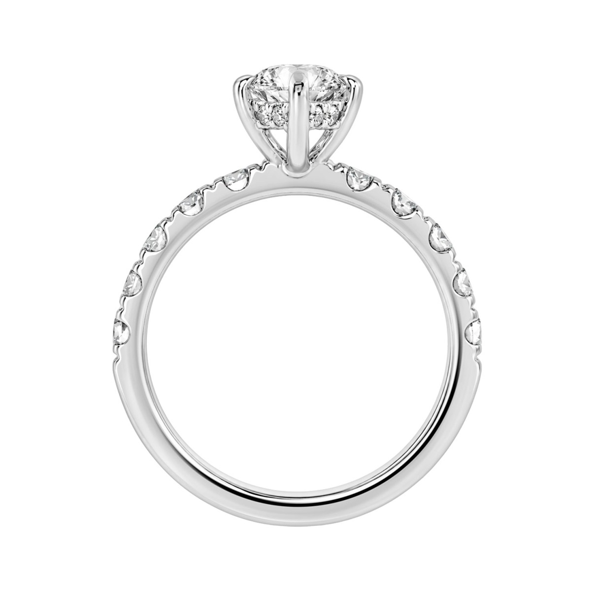 Elegant 14K White Gold 3.00Ct Marquise Cut Diamond Ladies Hidden Halo Ring With Round Diamonds 2.00Ct Marquise Center Stone (Color F-G -Clarity Vs1/Vs2)
