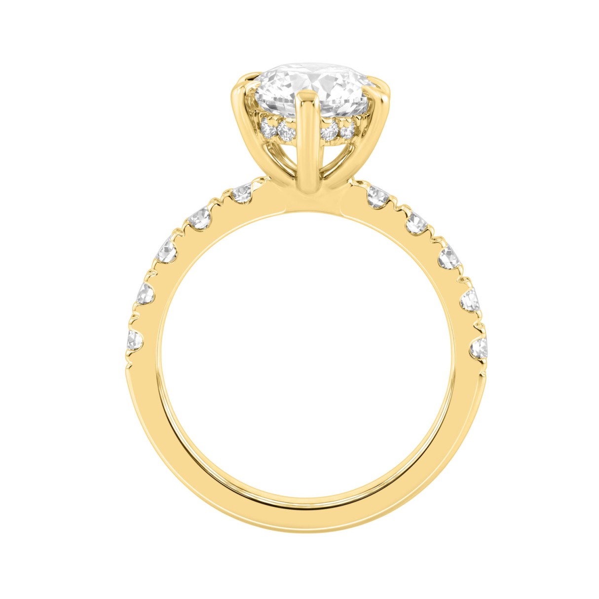 Elegant 14K Yellow Gold 5.00Ct Marquise Cut Diamond Ladies Hidden Halo Ring With Round Diamonds 4.00Ct Marquise Center Stone (Color F-G -Clarity Vs1/Vs2)
