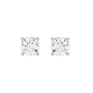10K White Gold 4.00CT Round Brilliant Diamond Solitaire Earrings for Women Fine Jewelry