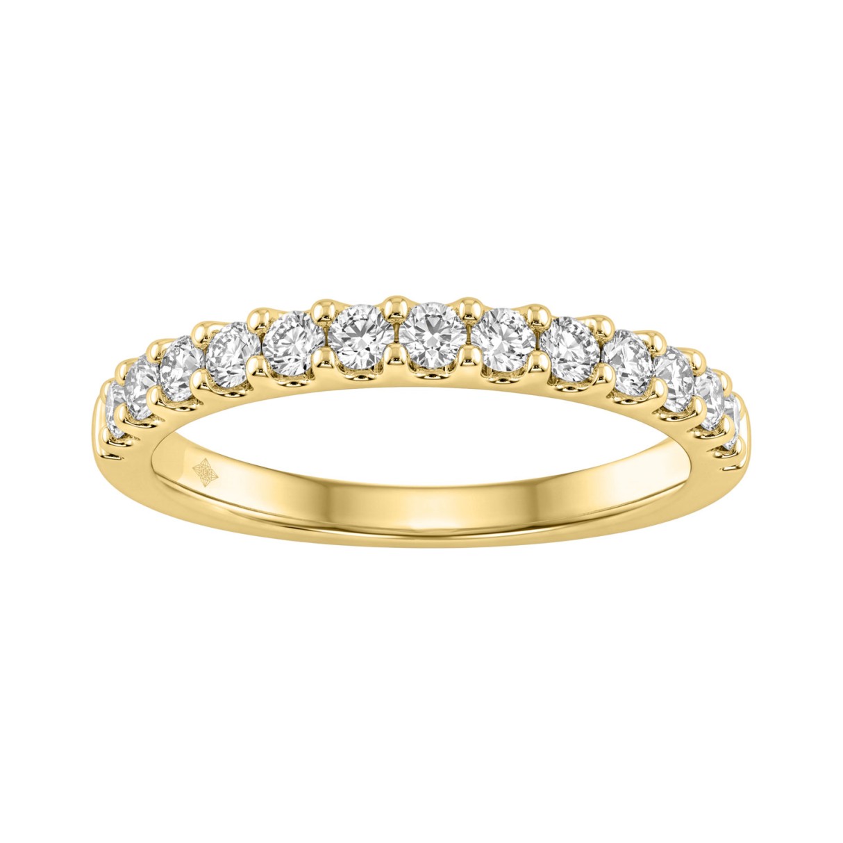 Classic 14K Yellow Gold Half Eternity Band 1/2Ct L...