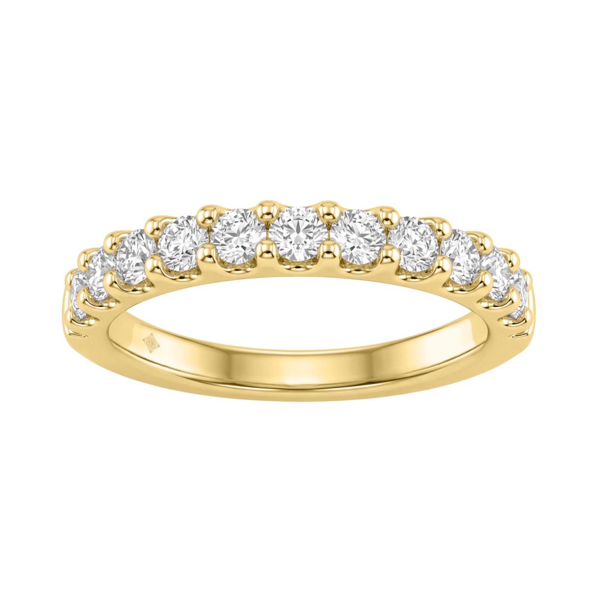 Classic 14K Yellow Gold Half Eternity Band 3/4Ct L...