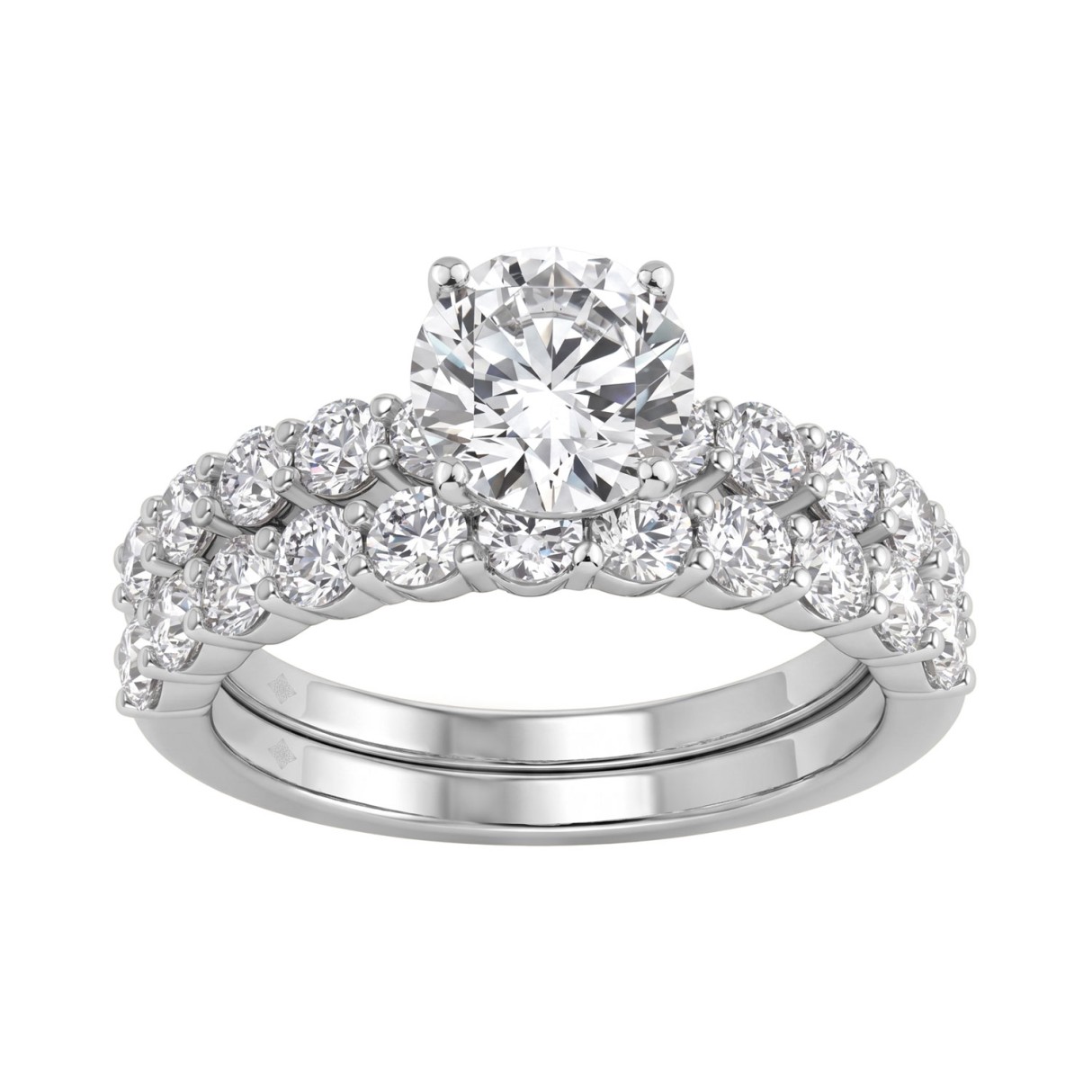 3.00CT Round Cut Lab Grown Diamond 14K White Gold ...