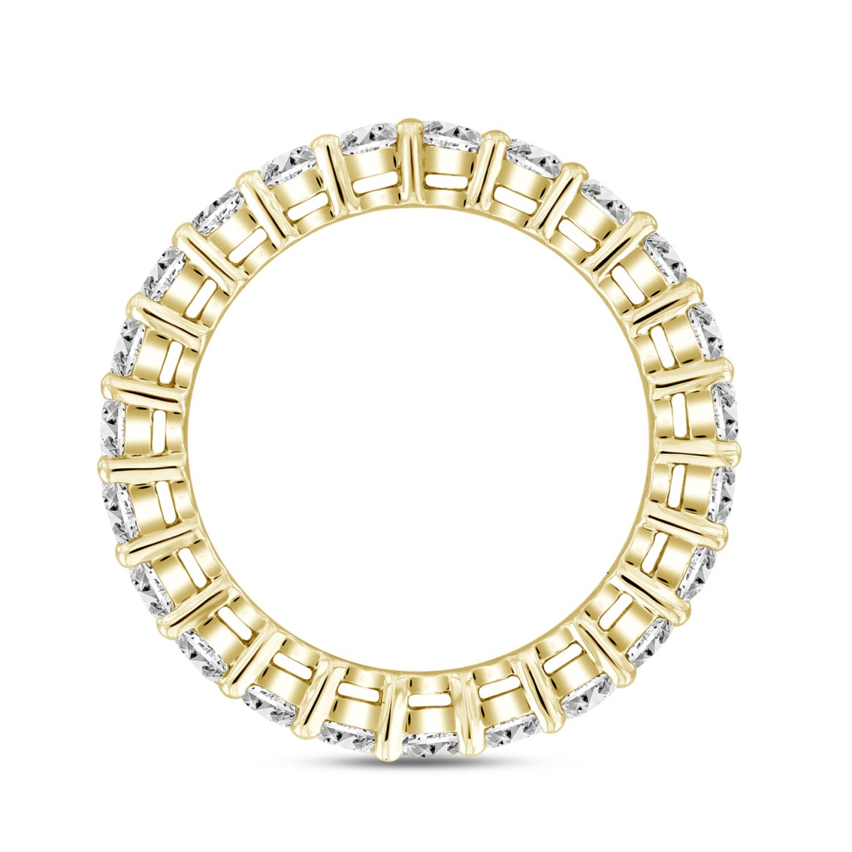 LADIES ETERNITY BAND 2CT ROUND DIAMOND 14K YELLOW GOLD